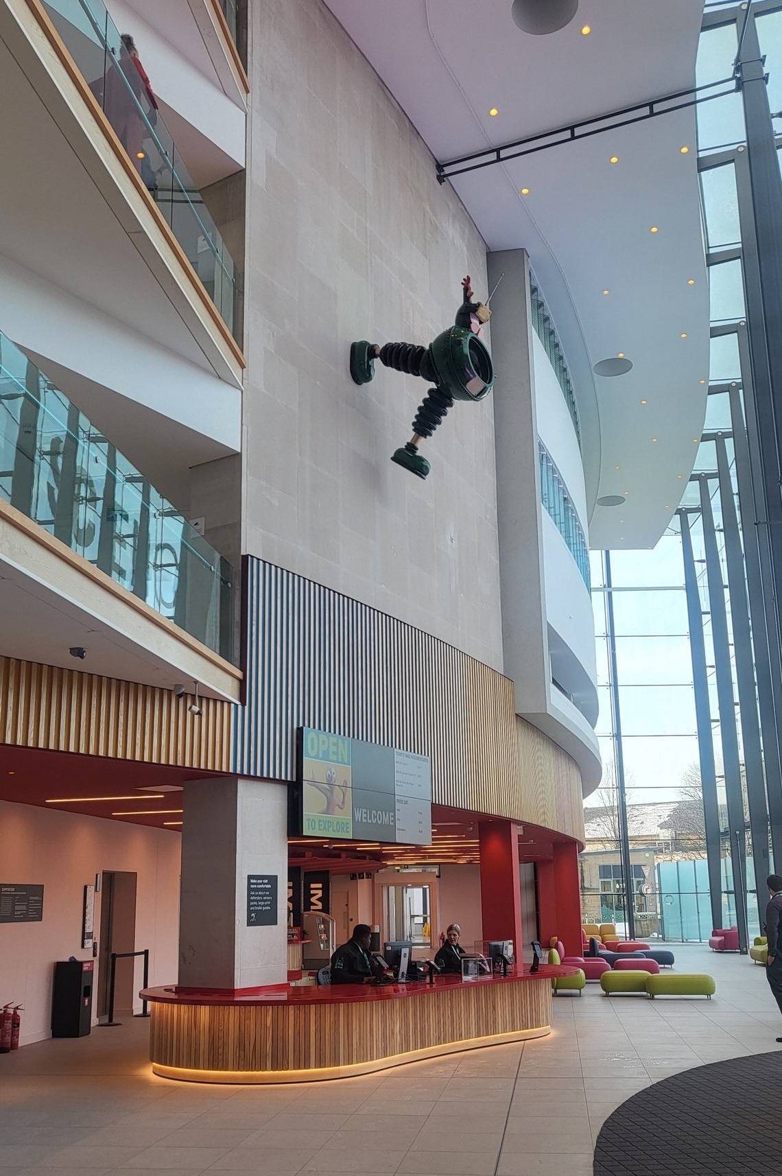 In the foyer of the National Science and Media Museum in Bradford